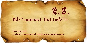 Mármarosi Bolivár névjegykártya